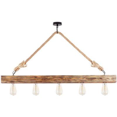 Suspension en bois 5 ampoules Erebos HANAH HOME