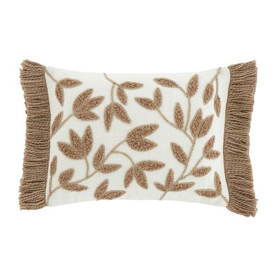 Tufted Sorrel Leaves Cotton Cushion CATHERINE LANSFIELD