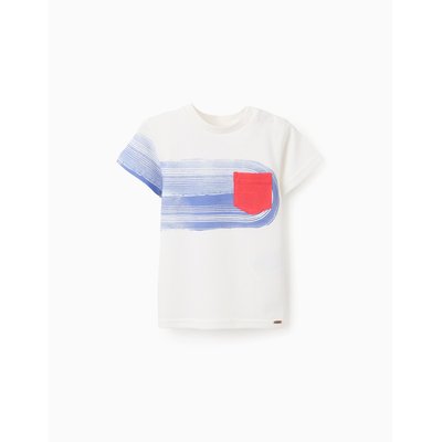 T-shirt de Coton avec Poche Contrastée ZIPPY
