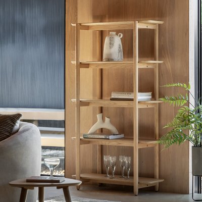 Hale Natural Wood Open Display Shelving Unit SO'HOME