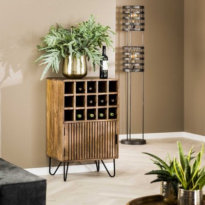 Meuble bar en bois de manguier strié DELHI PIER IMPORT