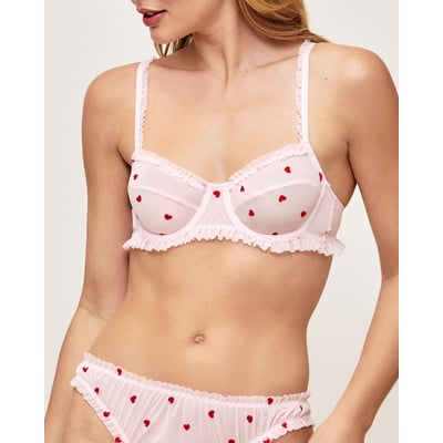 Soutien-gorge corbeille en tulle motifs cœurs HEARTCRUSHIZ UNDIZ