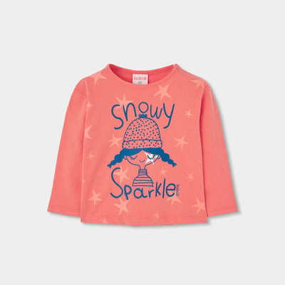T-shirt en maille fille imprimé étoiles BOBOLI