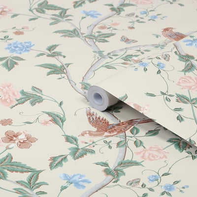 Papier peint Jardin d'oiseaux Summer Palace LAURA ASHLEY