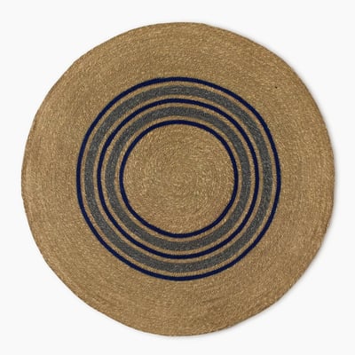 Tapis rond jute, diamètre 120cm, MONOPRIX
