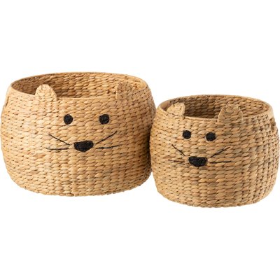 Panier chat en jacinthe d eau rangement déco naturel RECOLLECTION