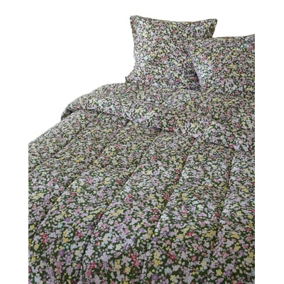 Couette coton imprimee Myosotis fleurie EDEN