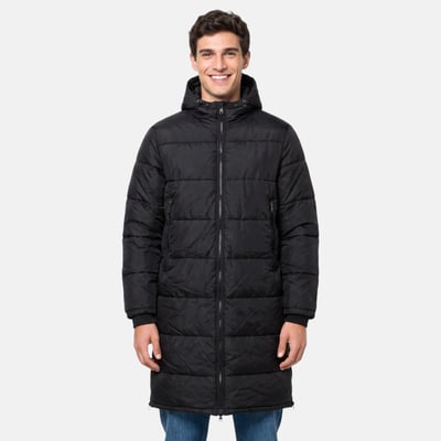 Doudoune longue zippée à capuche, poches zippées HIMALAYA LEE COOPER
