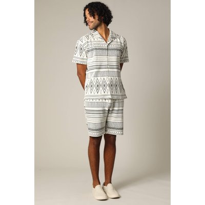 Chemise jacquard oversize en coton avec imprimés géométriques INDIANA DEELUXE