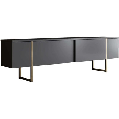 Meuble TV en aggloméré et métal Luxe HANAH HOME