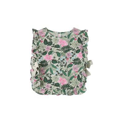 Blouse plastron en gaze imprimée VERTBAUDET