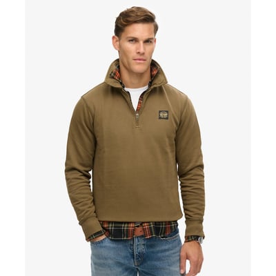 Sweatshirt Demi-Zip à Coutures Contrastées SUPERDRY