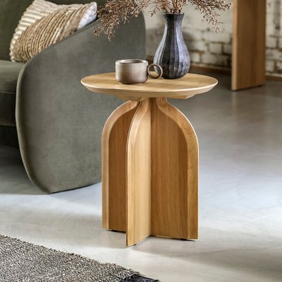 Garner Curve Oak Side Table SO'HOME