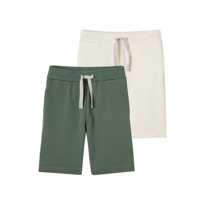 Lot de 2 bermudas en molleton VERTBAUDET