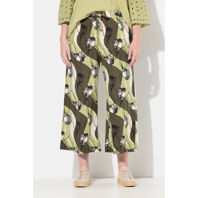 Culotte En Jersey, Motif Vagues, Jambe Large ULLA POPKEN