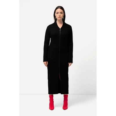 Robe en maille côtelée. Col à rabat ULLA POPKEN