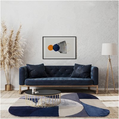 Oval Shapes Pattern Rug SO'HOME