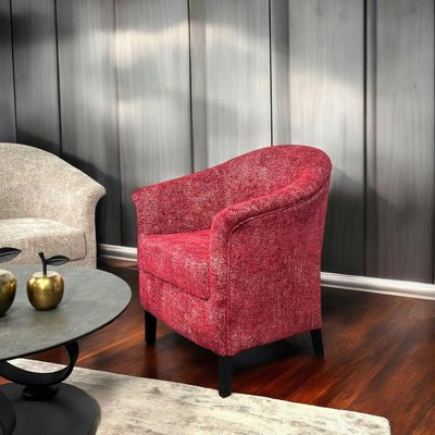 Fauteuil Cabriolet rouge chiné  MIRA PIER IMPORT