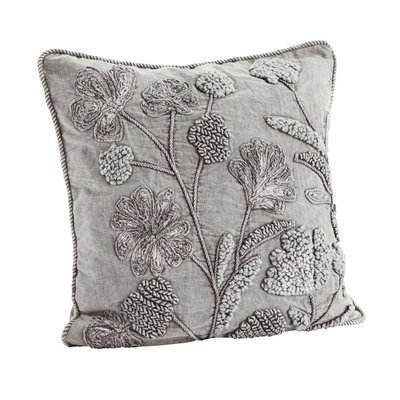 Housse coussin coton broderie appliqué MADAM STOLTZ