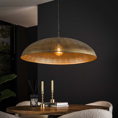 Grande suspension cuivrée et ajourée Ø90 cm RALF PIER IMPORT