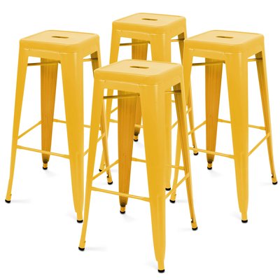 Lot de 4 tabourets style industriels en métal, INDUS OVIALA