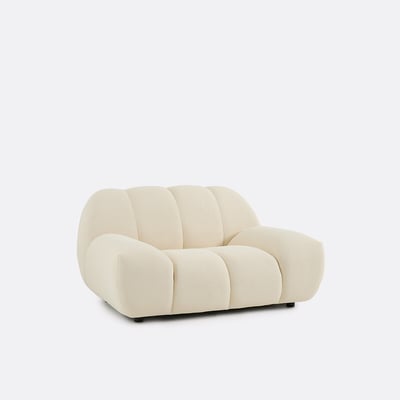 Fauteuil XL, en tissu matelassé, NURIA LA REDOUTE INTERIEURS