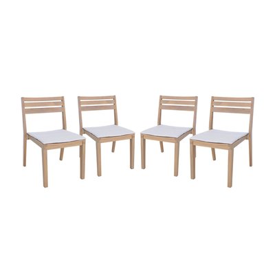Chaise de jardin bois d'acacia (lot de 4) MERINA SWEEEK