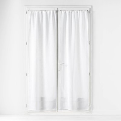Paire de Voilages Haltona Blanc  - Effet Lin Tissé DOUCEUR D'INTÉRIEUR