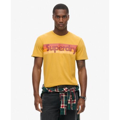 T-shirt rétro rayé à logo SUPERDRY