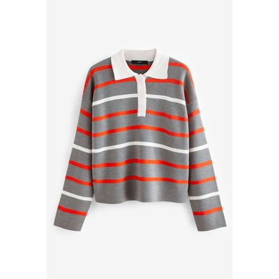 Polo en maille rayée à manches longues NEXT