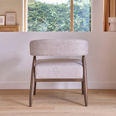 Fauteuil en bois massif et tissu texturé  ÉLOI BERAH GETAH