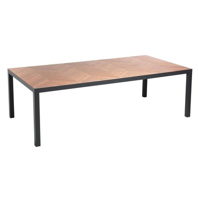 Table de jardin en céramique effet bois chevron, TIVOLI OVIALA