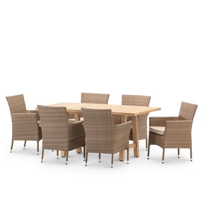 Salon de jardin, 6 chaises, SIENA & BOLONIA DEFORA HOME