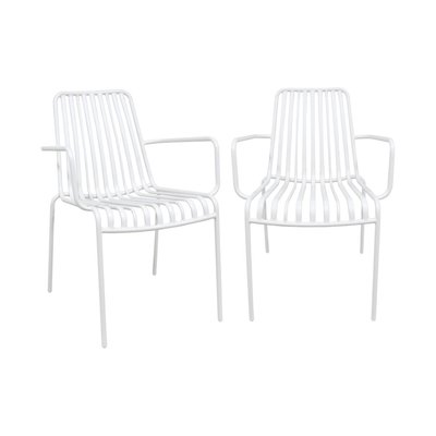 Fauteuil de jardin empilable acier (Lot de 2) FLORIDA SWEEEK