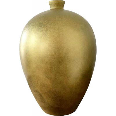 Vase d'Exception en Céramique Dorée RECOLLECTION
