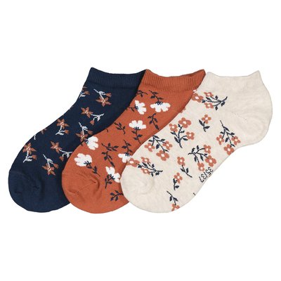 Lot de 3 paires de socquettes, motif fleurs LA REDOUTE COLLECTIONS