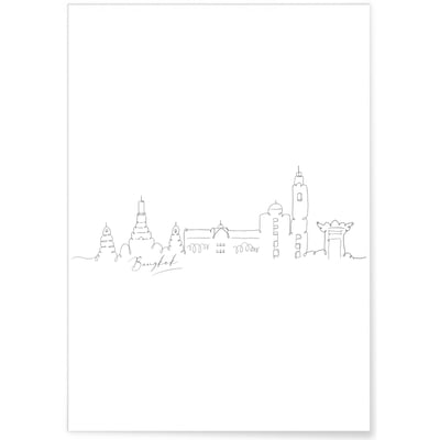 Affiche Line Art Bangkok L'AFFICHERIE