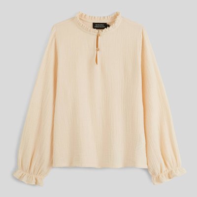 Blouse unie en coton BIO MONOPRIX