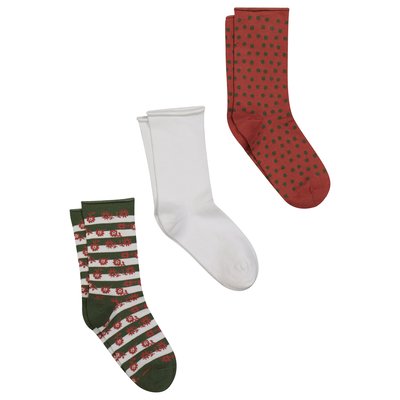 Chaussettes, lot de 3. Petites fleurs ULLA POPKEN