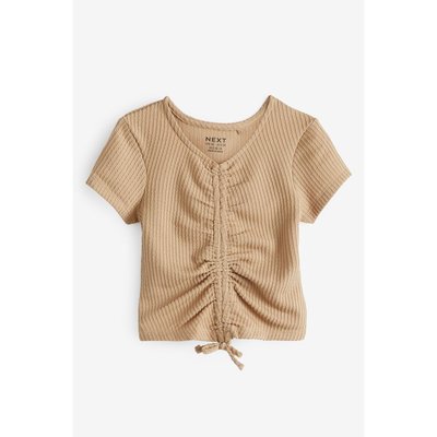 T-shirt texturé froncé sur le devant NEXT