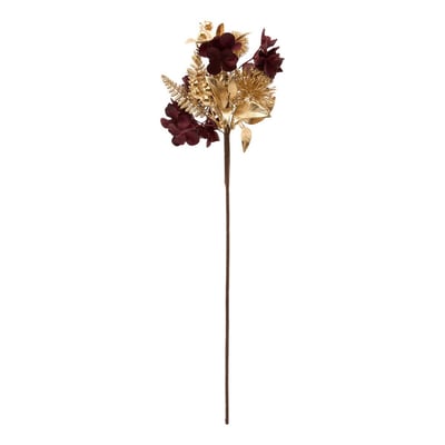 Branche décorative mix doré et bordeaux H. 54 cm ATMOSPHERA