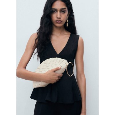 Top péplum lyocell MANGO