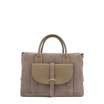 Sac bowling en cuir grainé et croûte de cuir EDITO OH MY BAG