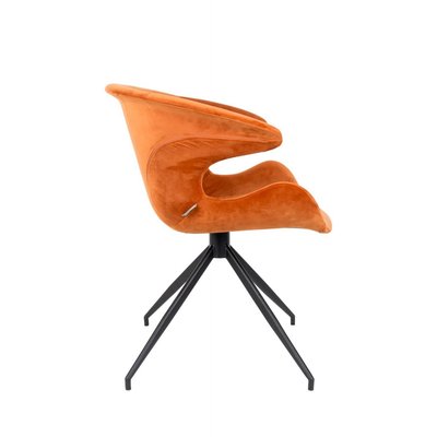 Fauteuil design velours Mia, ZUIVER