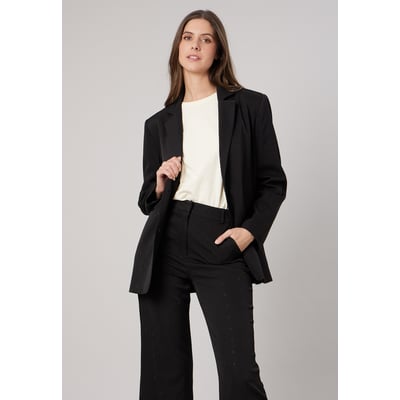 Veste tailleur femme droite à strass SAJARI DEELUXE