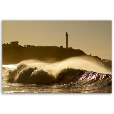Affiche Biarritz Le phare de la pointe Saint Martin HEXOA