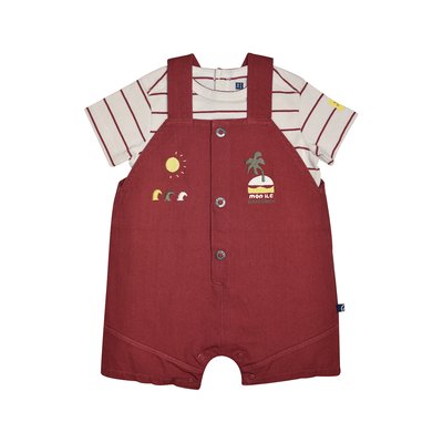Tshirt salopette noha court bebe SUCRE D'ORGE