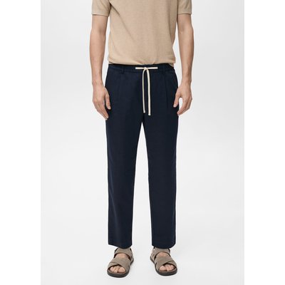 Pantalon slim fit lin cordon MANGO MAN