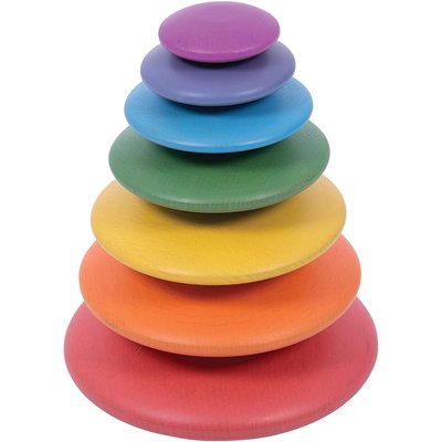 Galets en bois arc-en-ciel TICKIT