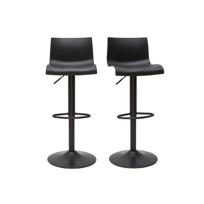 Tabourets de bar réglables design en métal noir (lot de 2) ONA MILIBOO
